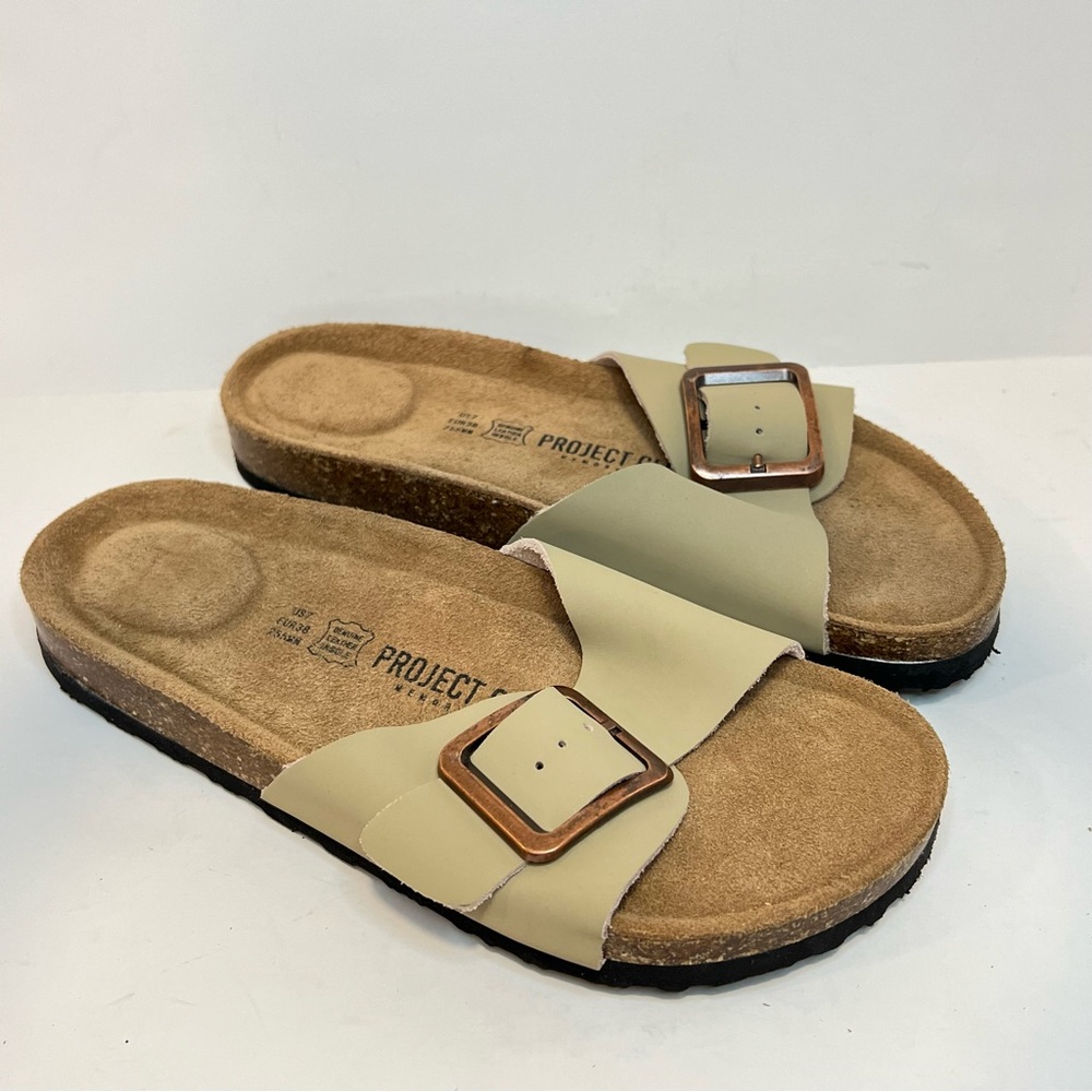 Project Cloud Big Buckle Memory Foam Leather Slid… - image 3